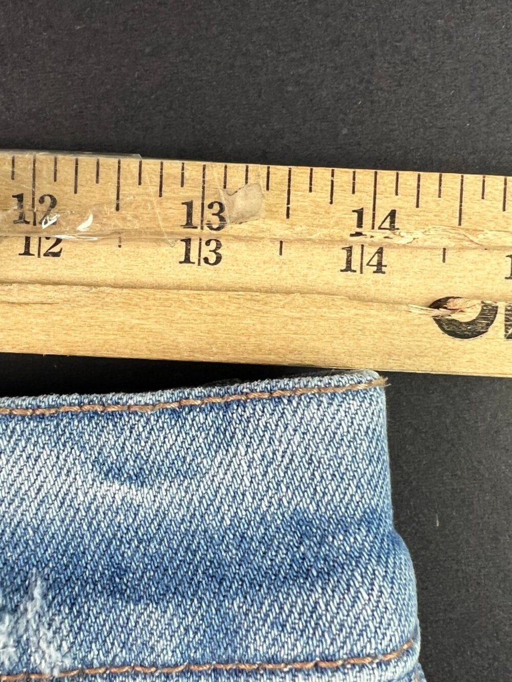 American Eagle Short Women 28* 90s Boyfriend High Rise Blue Cut Off  Jort Tag 8 - Picture 16 of 16